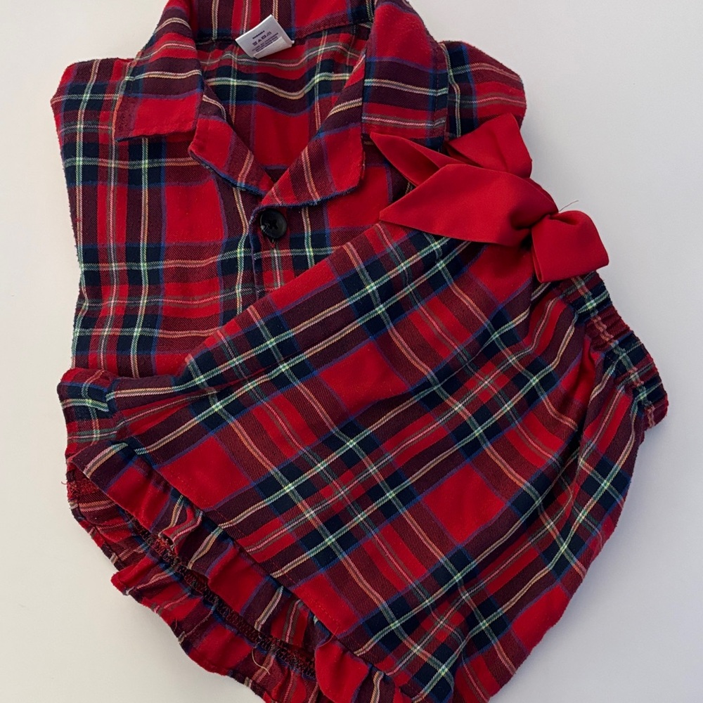 Plaid Red Kids Pajama Set